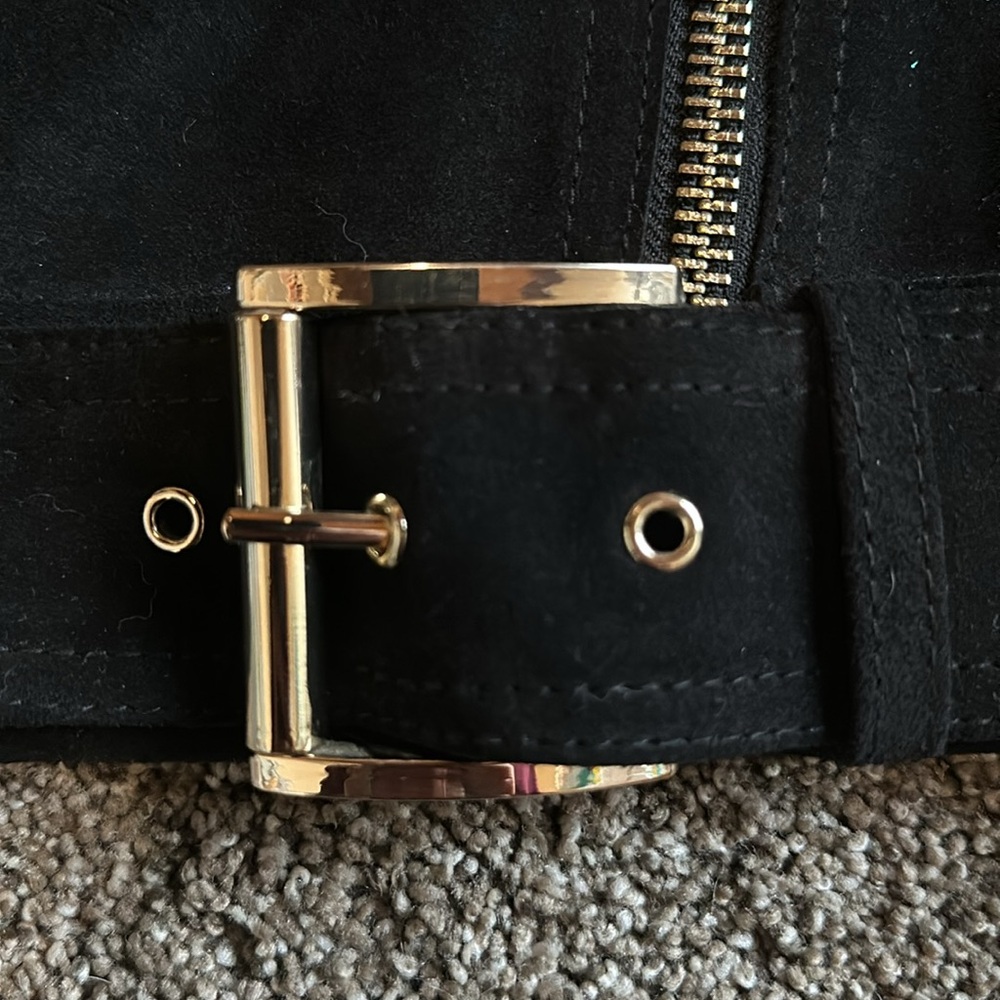 NEW! Michael Kors Black Suede Moto Jacket - Picture 4 of 8